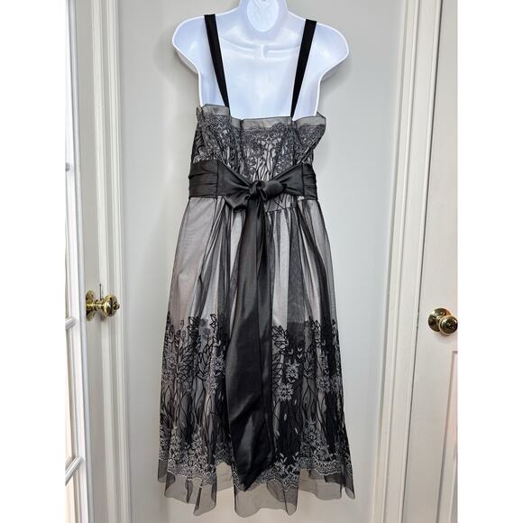 Vintage Y2K Fairy Grunge Mesh Dress 18W Black Silver Whimsigoth HOCO Formal - Picture 3 of 16